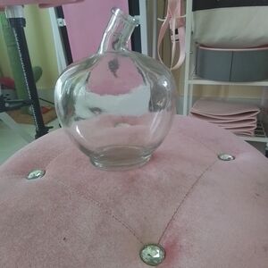 Elegant Clear Glass Vase From Czecholovakia